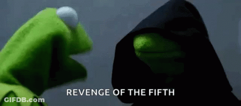 Kermit The Frog And Darth Vader From The Muppets Are Standing Next To Each Other In A Dark Room . GIF