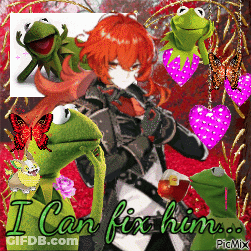 Kermit The Frog And Girl Saying I Can Fix Him GIF