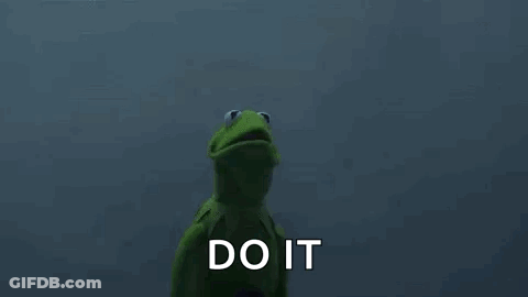 Kermit The Frog And Grim Reaper From The Muppets Are Standing Next To Each Other In A Dark Room . GIF