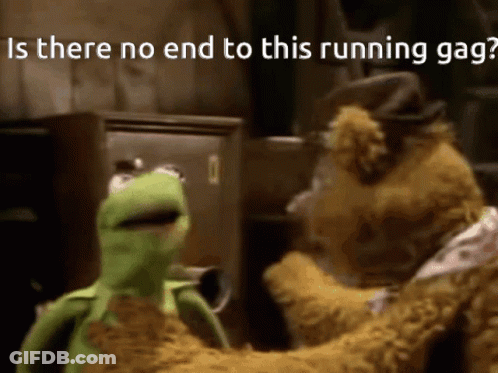 Kermit The Frog And Mr. Fozzie Bear From Sesame Street GIF