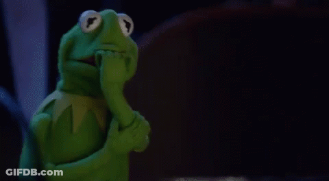 Kermit The Frog Covering Mouth GIF