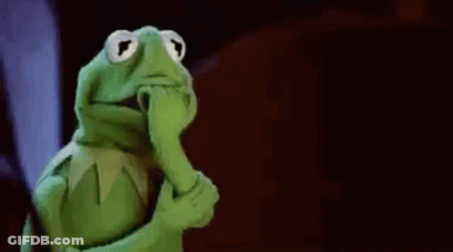 Kermit The Frog Covering Mouth GIF