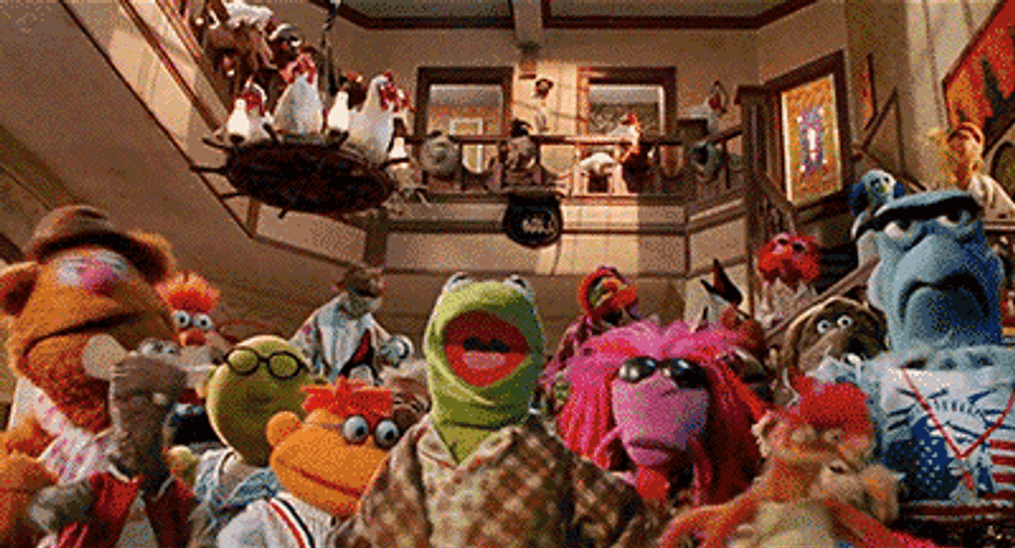Kermit The Frog Dancing Muppets Movie GIF