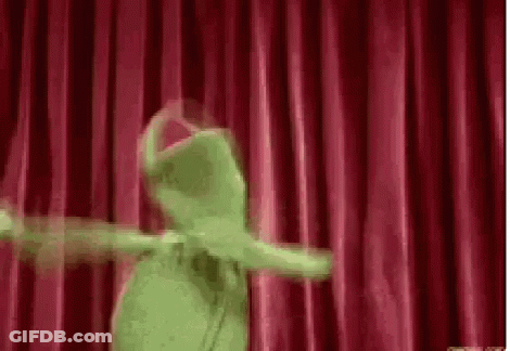 Kermit The Frog Dancing On Stage GIF