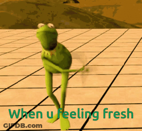 Kermit The Frog Dancing When U Feeling Fresh GIF
