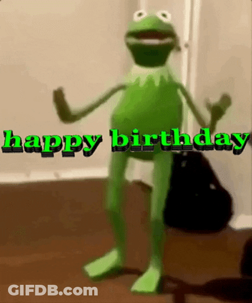 Kermit The Frog Doing Weird Birthday Dance GIF