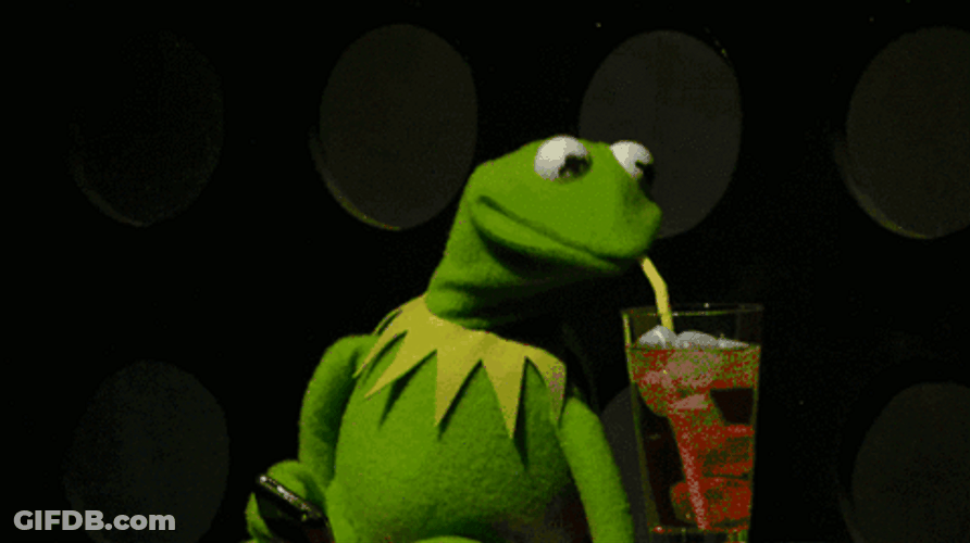 Kermit The Frog Drinking Straw GIF