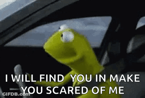 Kermit The Frog Driving I Will Find You GIF