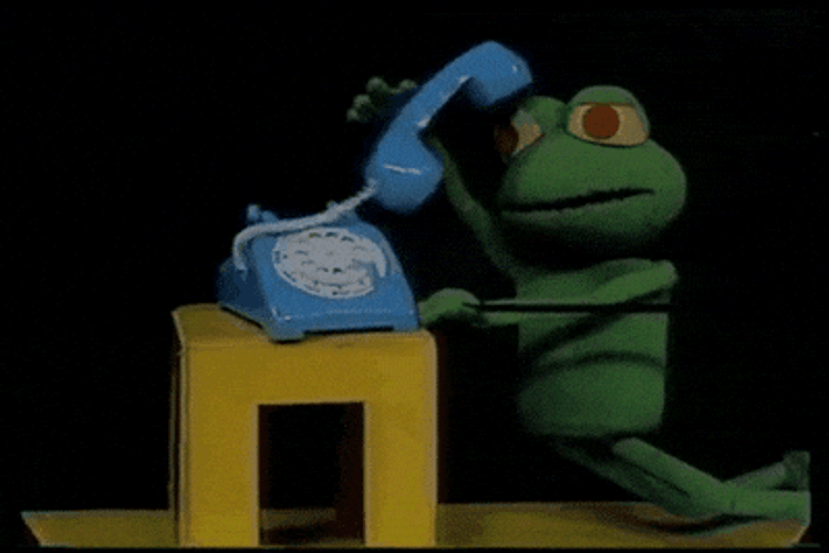 Kermit The Frog Drowsy Phone Call Meme GIF