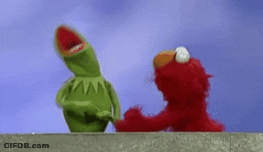 Kermit The Frog Elmo Getting Wild Meme GIF
