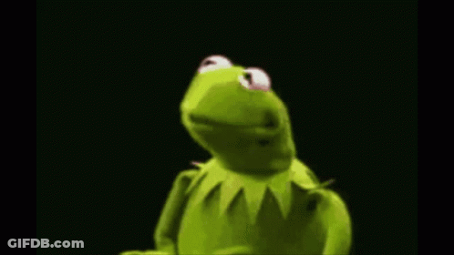 Kermit The Frog Sitting In Darkness GIF