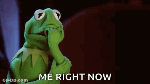Kermit The Frog Hand To Chin Me Right Now GIF