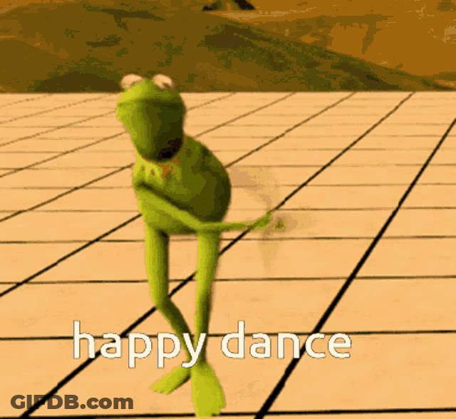 Kermit The Frog Happy Dance GIF