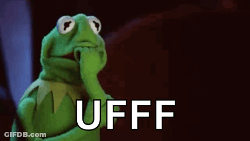 Kermit The Frog Holding Hand To Chin Saying Ufff GIF