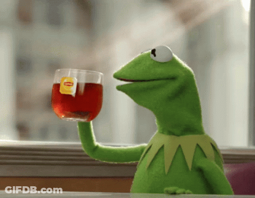 Kermit The Frog Holding Lipton Tea GIF