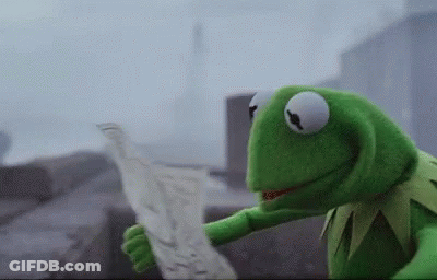 Kermit The Frog Holding Paper GIF