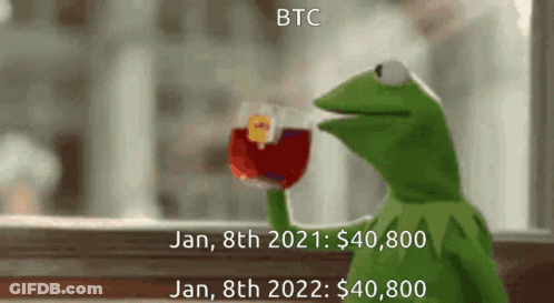 Kermit The Frog Holding Tea BTC GIF