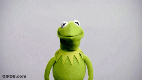 Kermit The Frog Is Standing In Front Of A Sign That Says Wednesday My Dudes GIF