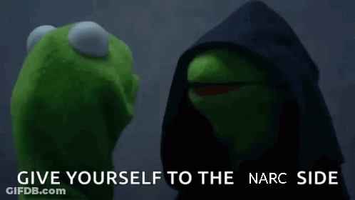 Kermit The Frog Is Standing Next To A Muppet Wearing A Black Hooded Jacket . GIF