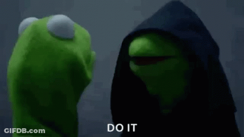 Kermit The Frog Is Wearing A Black Hoodie And Standing Next To A Muppet . GIF