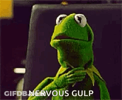 Kermit The Frog Looking Nervous GIF