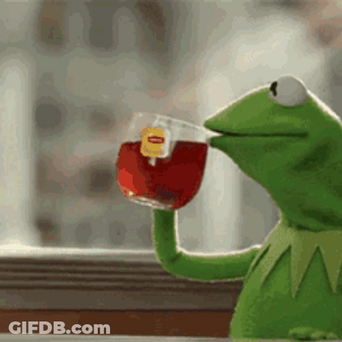 Kermit The Frog Meme Drinking Tea GIF