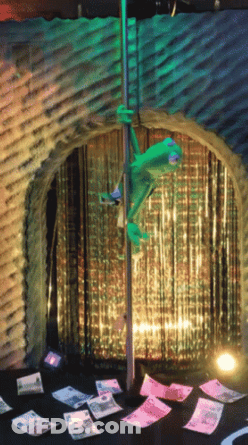 Kermit The Frog Pole Dancing GIF