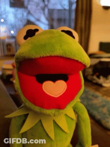 Kermit The Frog Puppet With Heart GIF
