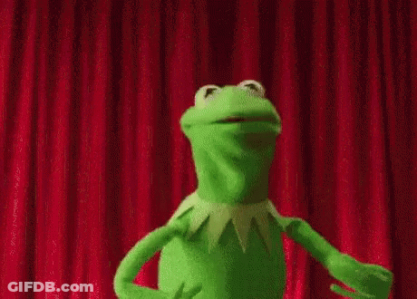 Kermit The Frog Red Curtain GIF