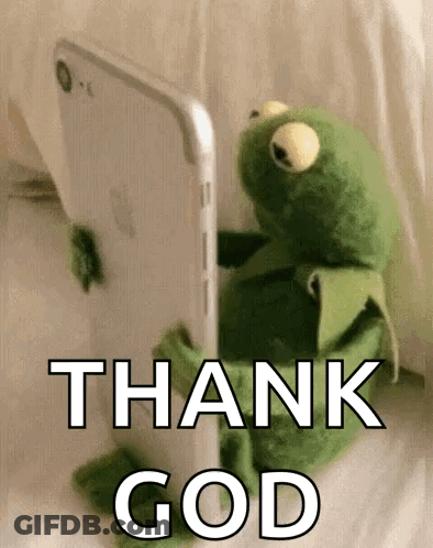 Kermit The Frog Saying Thank God GIF