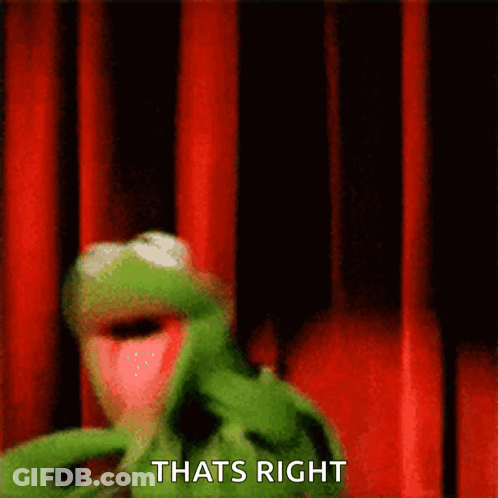 Kermit The Frog Saying That's Right GIF