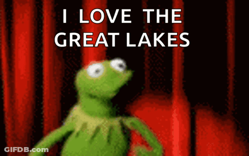 Kermit The Frog Says I Love The Great Lakes GIF