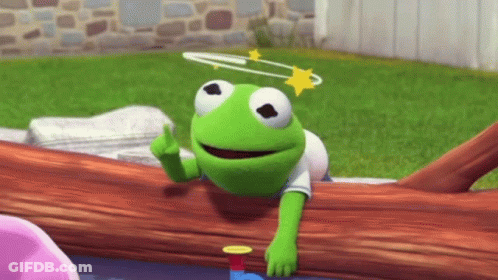 Kermit The Frog Sitting On Log Giving Middle Finger GIF