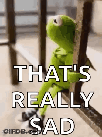 Kermit The Frog Sitting Sad GIF