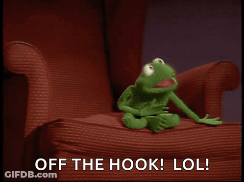 Kermit The Frog Sitting With Fishing Rod Off The Hook Lol GIF