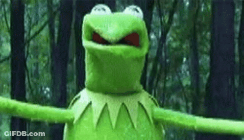 Kermit The Frog Standing In Forest GIF
