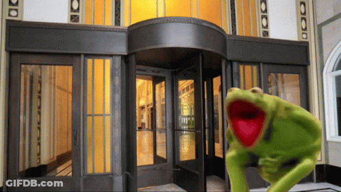 Kermit The Frog Standing With Mouth Open GIF