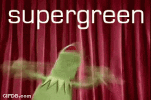 Kermit The Frog Supergreen Red Curtain GIF