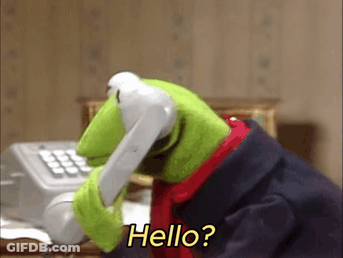 Kermit The Frog Talking On Phone GIF