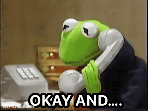Kermit The Frog Talking On Phone Saying Okay GIF