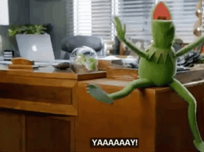 Kermit The Frog Yay Meme GIF