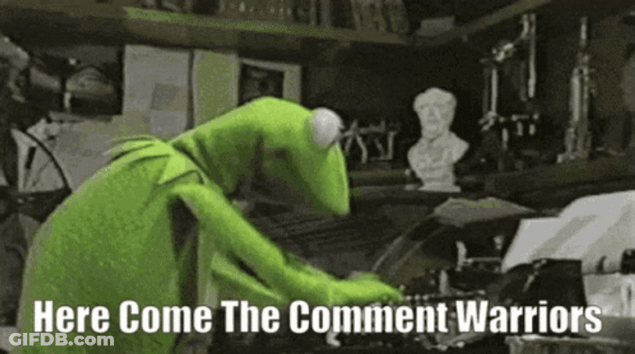 Kermit Typing Comment Warriors GIF