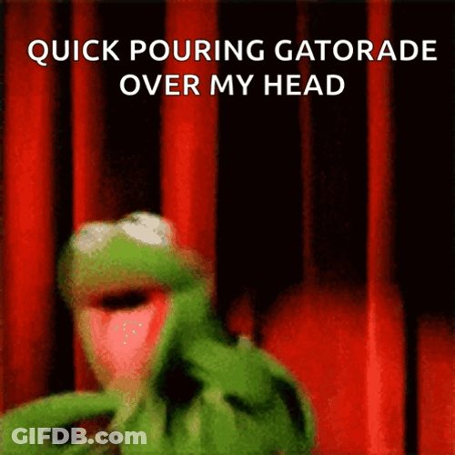 Kermit Yay Pouring Gatorade GIF