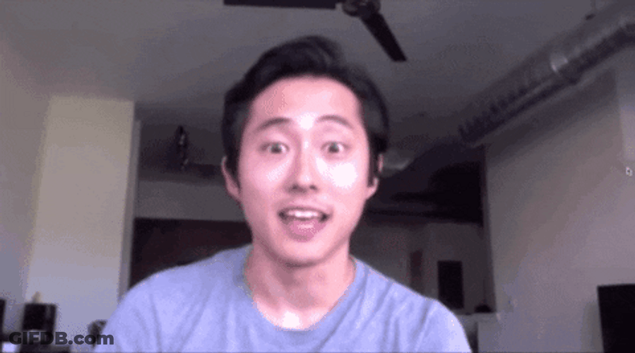 Kermit Yay Steven Yeun GIF