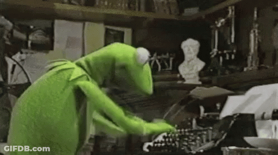 Kermit Yay Typing Something GIF