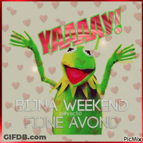 Kermit Yay Weekend GIF