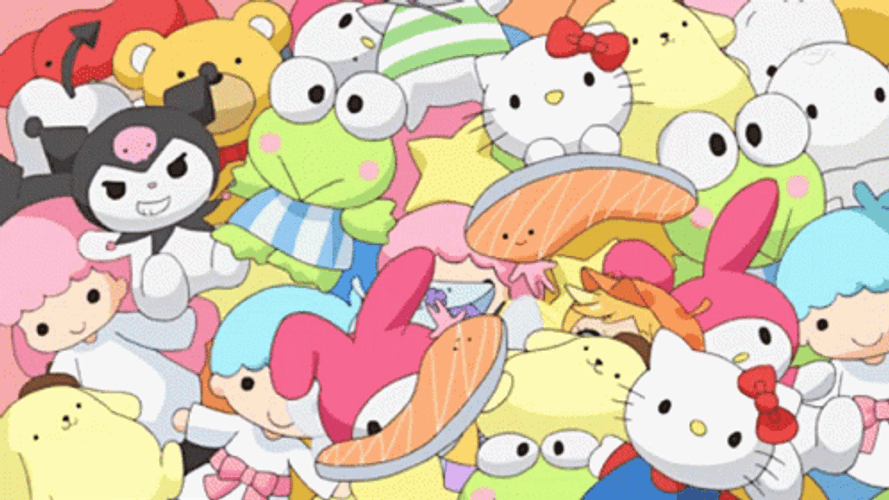 Keroppi And Friends In Arcade Game GIF