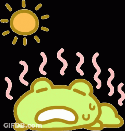 Keroppi Heat Stroke GIF
