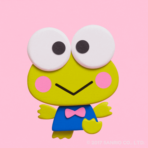 Keroppi With His Cute Outfit GIF