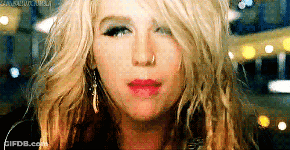 Kesha Music Video Sings Blah GIF